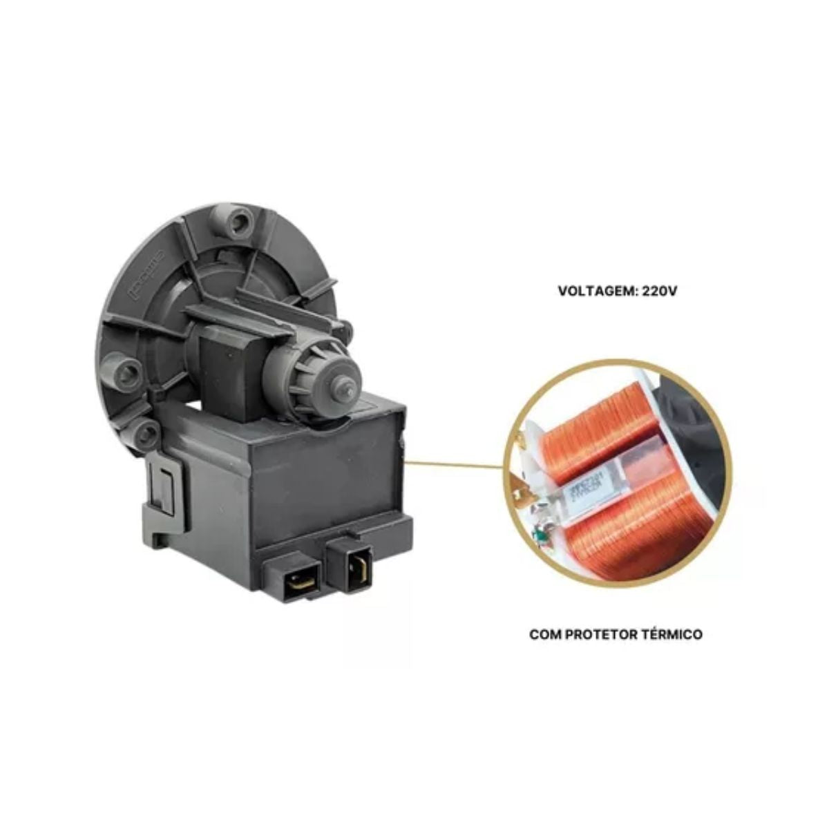 Bomba Drenagem Água Lavadora Universal Com Protetor Térmico 220v - (322174)
