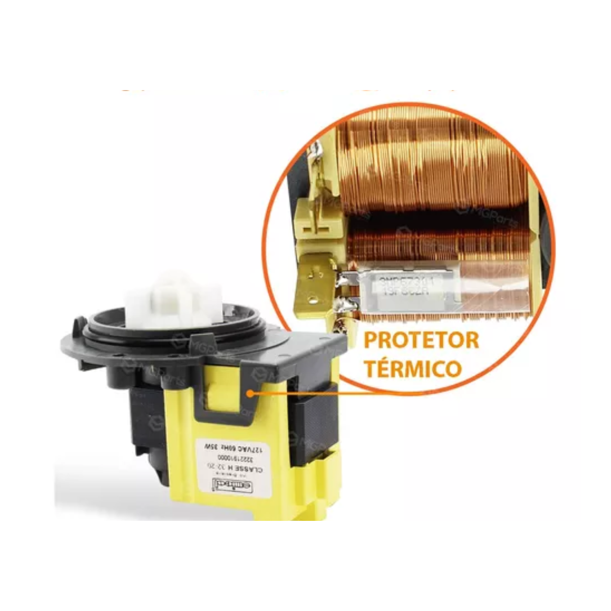 Bomba Drenagem Água Lavadora Universal com Protetor Térmico 127v - (322219)